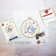 Beatrix Potter - Peter Rabbit & His Mother Embroidery Kit From Craft Kit Company