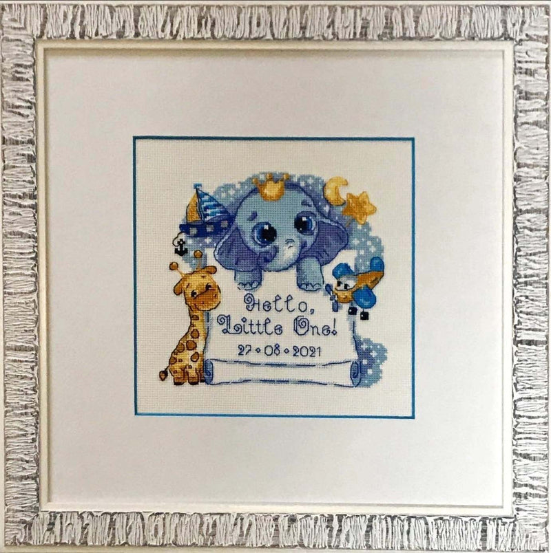 Hello, Little One! Boy Birth Announcement by Riolis Counted Cross Stitch Kit