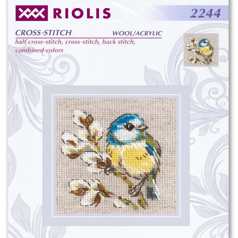 Titmouse Bird by Riolis Counted Cross Stitch Kit