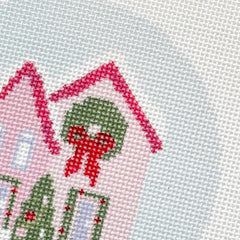 Christmas Houses Ornament Needlepoint Canvas 18 Mesh 4” By Cotswold Co Designs
