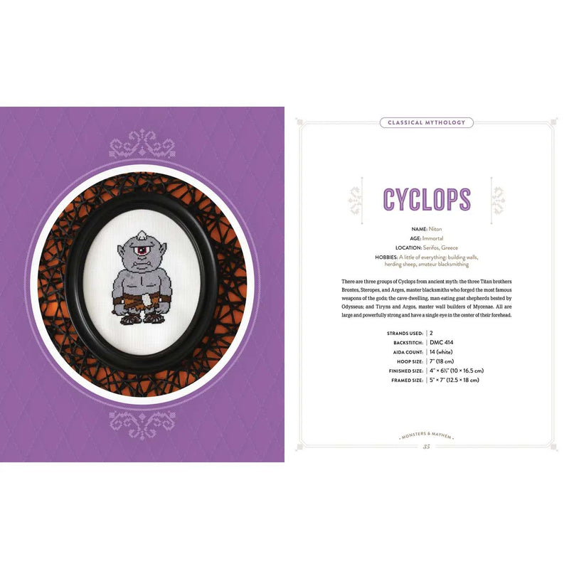 Monsters and Mayhem in Cross-Stitch: Designs and Instructions for 25 Creatures and Cryptids By Nicole LaBranche