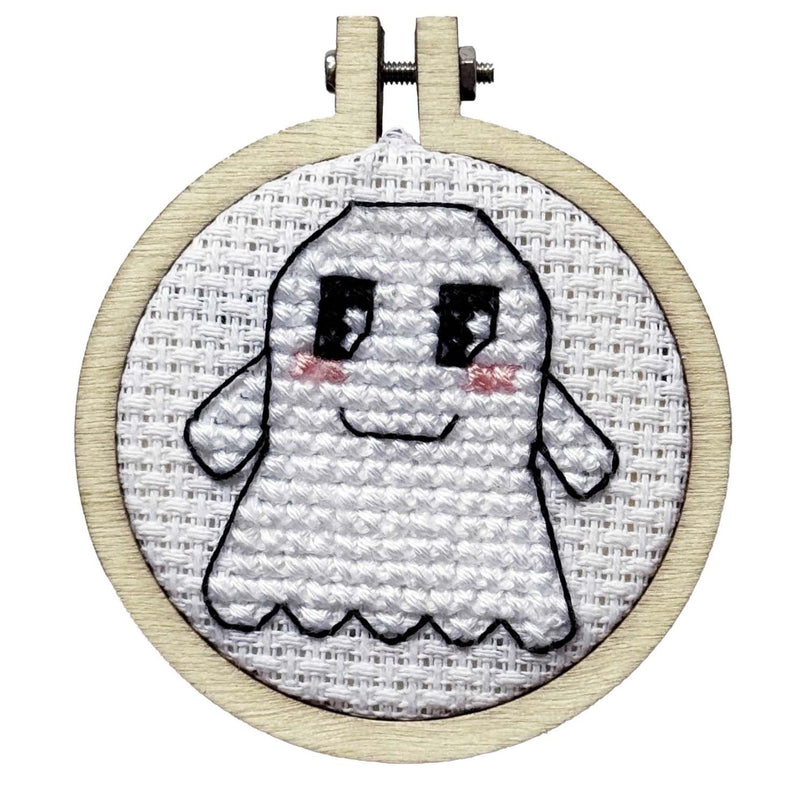 'boo!'  Mini Matchbox Cross Stitch Kit From Craft Kit Company