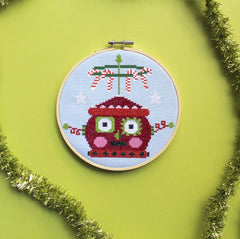 Red Christmas bot By Mary Engelbreit Counted Cross Stitch Kit From Spot Colors