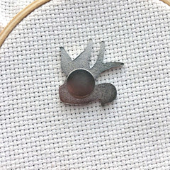 Crafty Swallow Enamel Needle Minder by Snarky Crafter Designs
