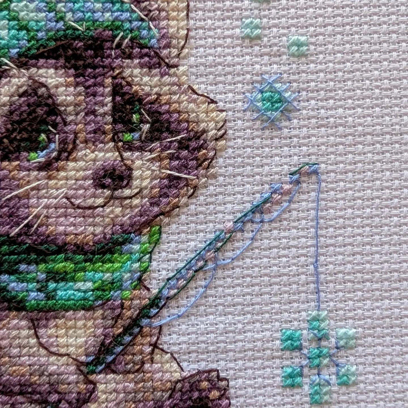 Curious Raccoon Ice Fishing by Riolis Counted Cross Stitch Kit