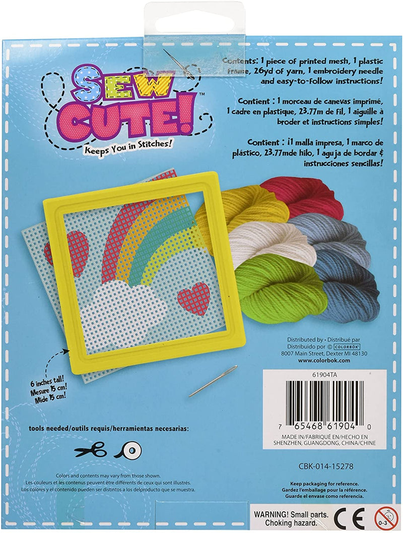 Sew Cute Needlepoint Rainbow Kids Art and Craft Activity