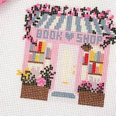 Book Shop Storefront 13 Mesh Needlepoint Hand Painted Canvas By Cotswold Co Designs