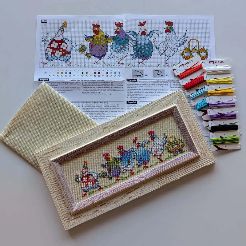 Chicken Cluck-Cluck!!! by Riolis Counted Cross Stitch Kit
