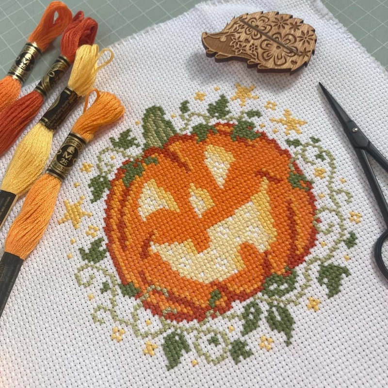 Pumpkin and Stars - Cross Stitch Kit By Love Poppet