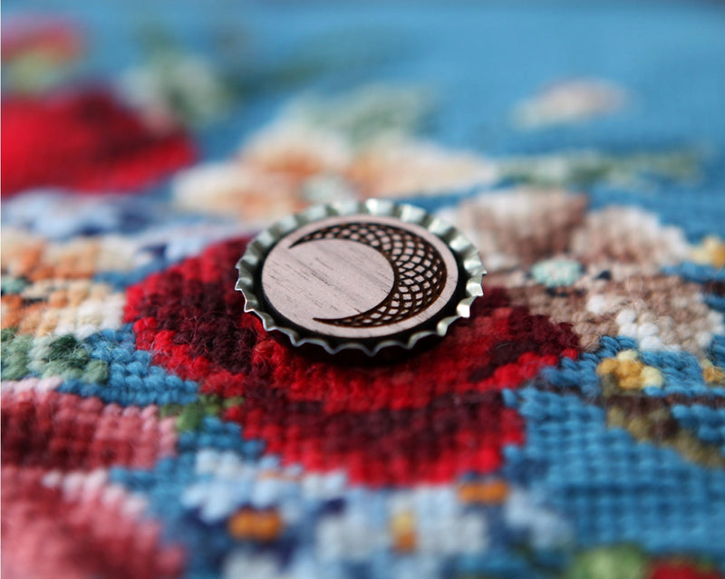 Sun and Moon 2 Wood Magnetic Needle Minder For Needle Arts Needle Minder For Sewing & Embroidery From Sunrise Grove