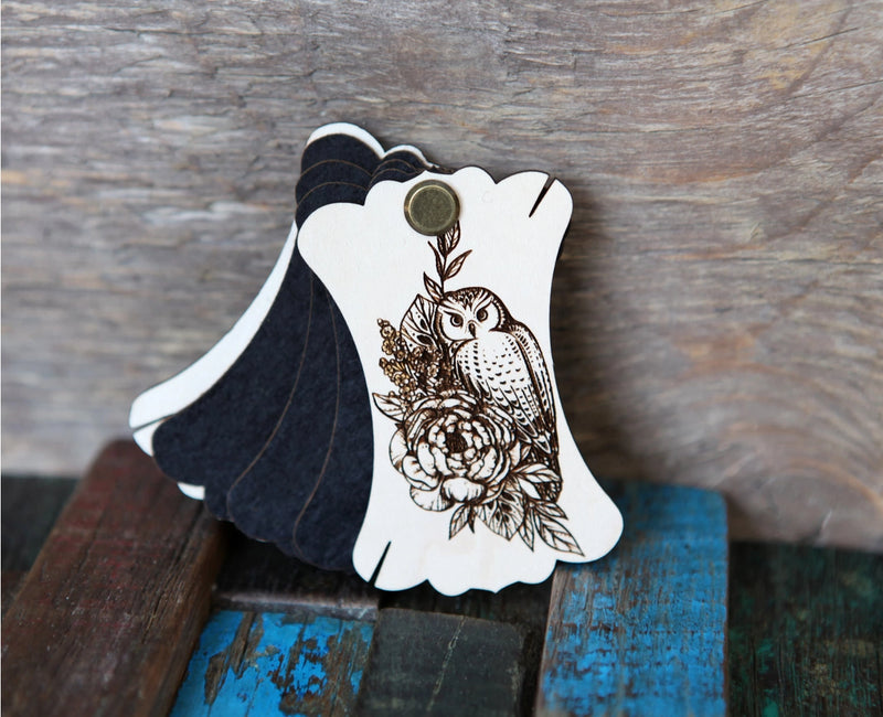Wood & Felt Owl Needle Minder For Sewing & Embroidery From Sunrise Grove