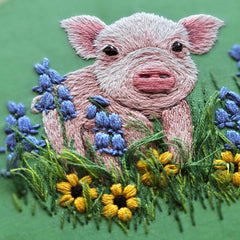 Posing Piglet Embroidery Kit By Jessica Long Embroidery