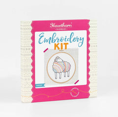 Sheep Embroidery Kit  Complete Craft Kit For Beginners From Hawthorn Handmade