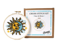 Sun and Moon Counted Cross Stitch Diy Kit From The Stranded Stitch