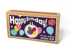 'happy Birthday!' Mini Matchbox Cross Stitch Kit Counted Cross Stitch Kit From Craft Kit Company