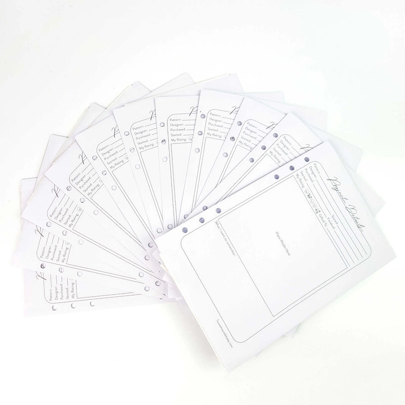 Project Journal Project Separators Refill -Set of 12  By Twice Sheared Sheep
