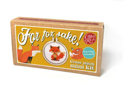 'for Fox Sake!'  Mini Matchbox Cross Stitch Kit Counted Cross Stitch Kit From Craft Kit Company