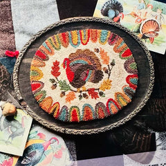 Acorn Gobbler by Heartstring Samplery Punch Needle Pattern