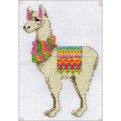 Stitch & Mat  LLAMA by Design Works Counted Cross Stitch Kit 3