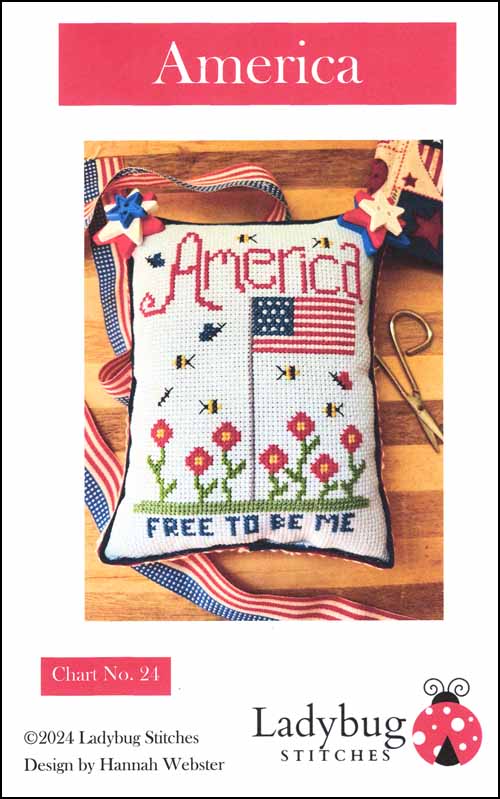 America by Ladybug Stitches Counted Cross Stitch Pattern