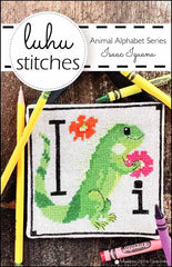 Animal Alphabet Series Isaac Iguana by Lulu Stitches Counted Cross Stitch Pattern