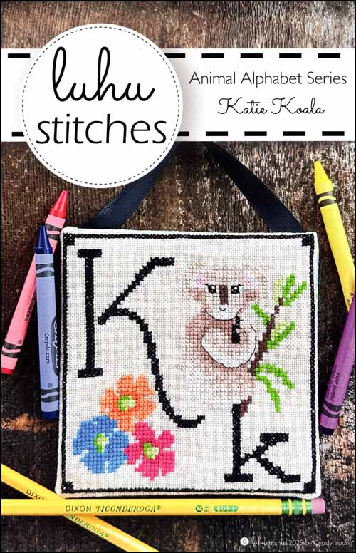 Animal Alphabet Series Katie Koala Animal by Lulu Stitches Counted Cross Stitch Pattern