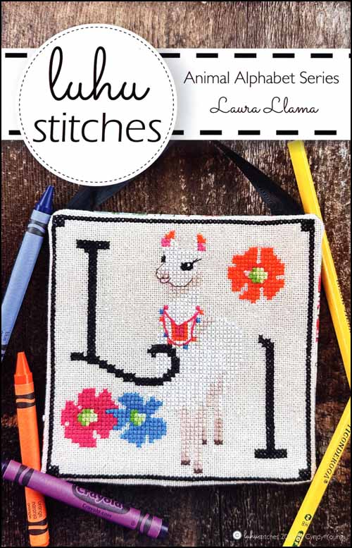 Animal Alphabet Series Laura Llama by Lulu Stitches Counted Cross Stitch Pattern