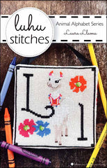 Animal Alphabet Series Laura Llama by Lulu Stitches Counted Cross Stitch Pattern