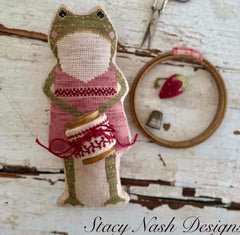 Animal Cracker Series~ Lily Needle Keep By Stacy Nash Primitives Counted Cross Stitch Pattern