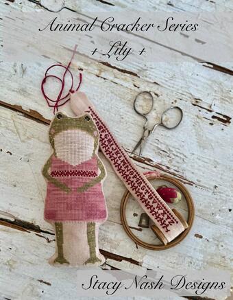 Animal Cracker Series~ Lily Needle Keep By Stacy Nash Primitives Counted Cross Stitch Pattern