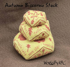 Autumn Biscornu Stack By Works by ABC Counted Cross Stitch Pattern