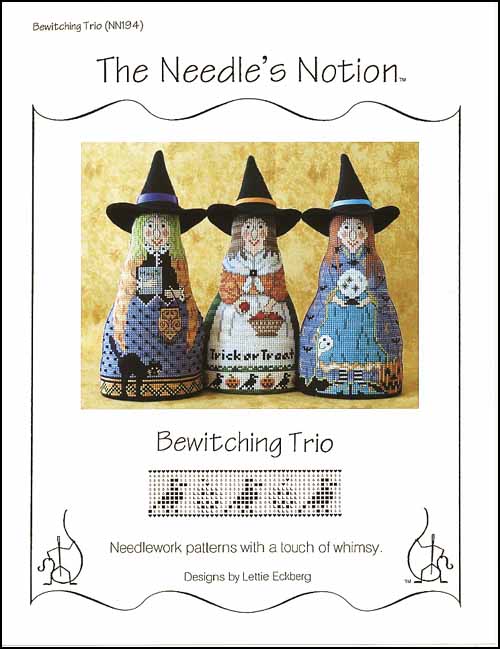 Bewitching Trio By The Needle's Notion Counted Cross Stitch Pattern