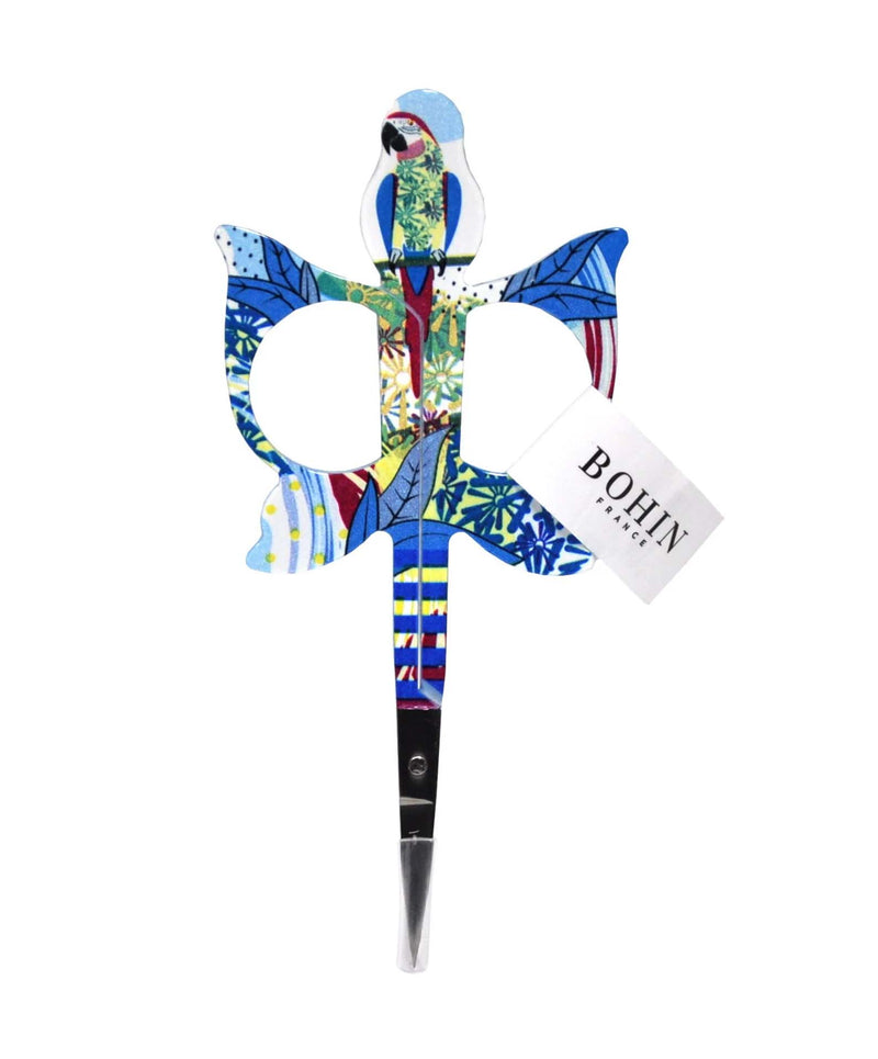 BOHIN JUNGLE BIRDS-PARROT EMBROIDERY SCISSORS-Teal