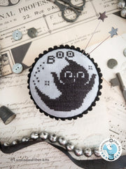 Boo Pin Drum by Luminous Fiber Arts Counted Cross Stitch Pattern