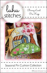 Bunny Land Pinkeep Part of Seasonal Pin Cushion Series by Lulu Stitches Counted Cross Stitch Pattern