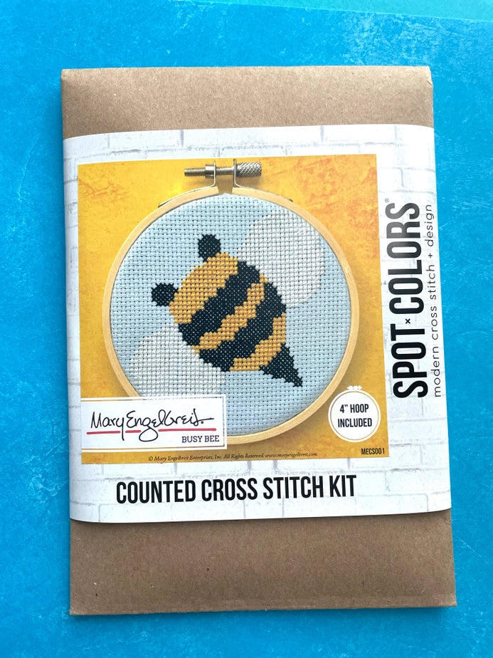 Busy Bee By Mary Engelbreit Counted Cross Stitch Diy Kit From Spot Colors