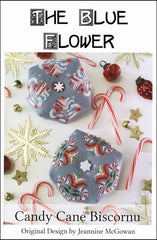 Candy Cane Biscornu by The Blue Flower Counted Cross Stitch Pattern