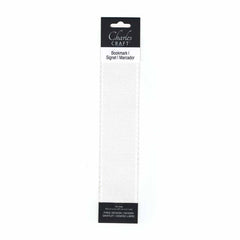 White Aida 14 Bookmark with Scalloped Edges From Charles Craft