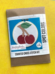 Cherries By Mary Engelbreit Counted Cross Stitch Diy Kit From Spot Colors