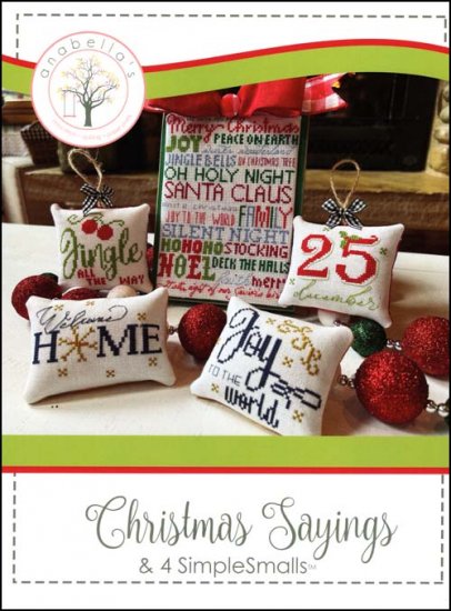 Christmas Sayings & 4 Simple A Smalls by Anabella's Quick Stitch Counted Cross Stitch Pattern