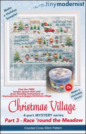 Christmas Village: Part 3 Race Round The Meadow By The Tiny Modernist Counted Cross Stitch Pattern