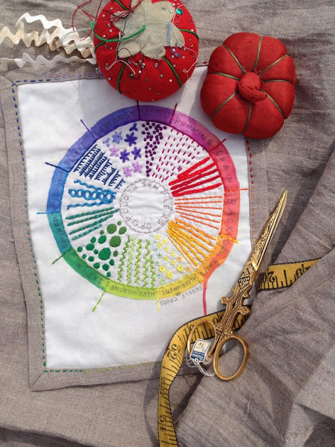 Color Wheel Embroidery Sampler from Dropcloth Samplers - The Artful ...