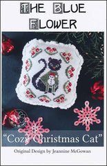 Cozy Christmas Cat by The Blue Flower Counted Cross Stitch Pattern