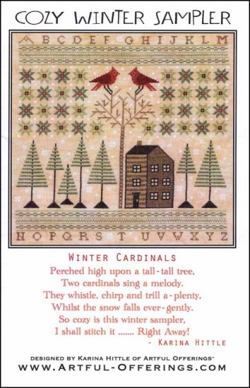 Cozy Winter Sampler by Artful Offerings Counted Cross Stitch Pattern