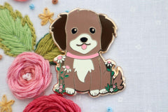 Daisy Puppy Magnetic Needle Minder by Flamingo Toes
