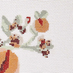 Peaches Branch Needlepoint Canvas Hand Painted 18 Mesh 4x4 By Cotswold Co Designs
