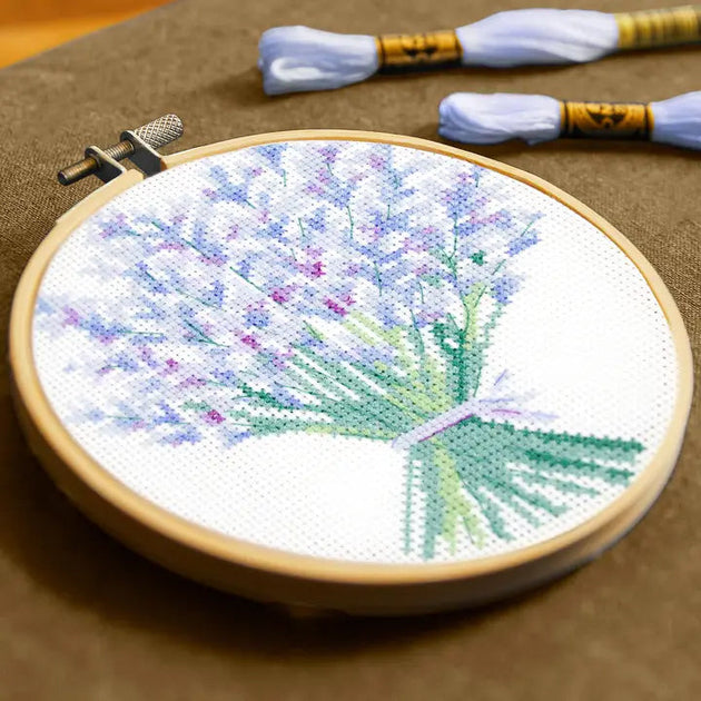 DMC Stitch Kit - Lavender-Herbs Counted Cross Stitch Kit - The Artful ...