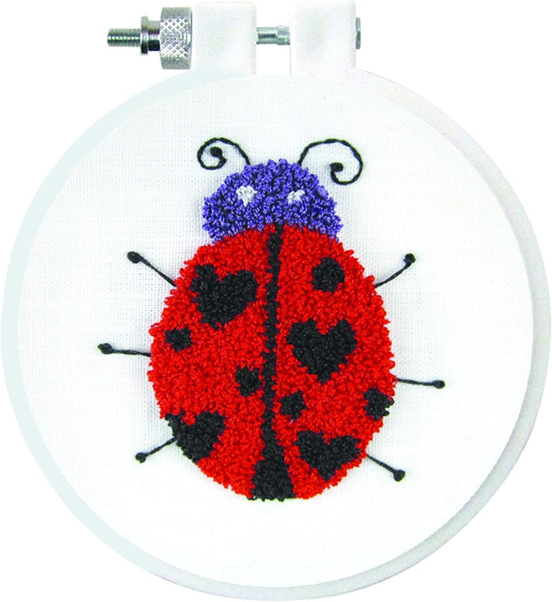 Lady Bug Punch Needle Hoop Kit By Design Works