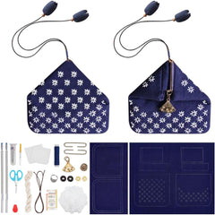 Blossoms Sashiko Coin Purse Sashiko Kit for Beginners Japanese Sashiko Embroidery DIY Kit with Instructions