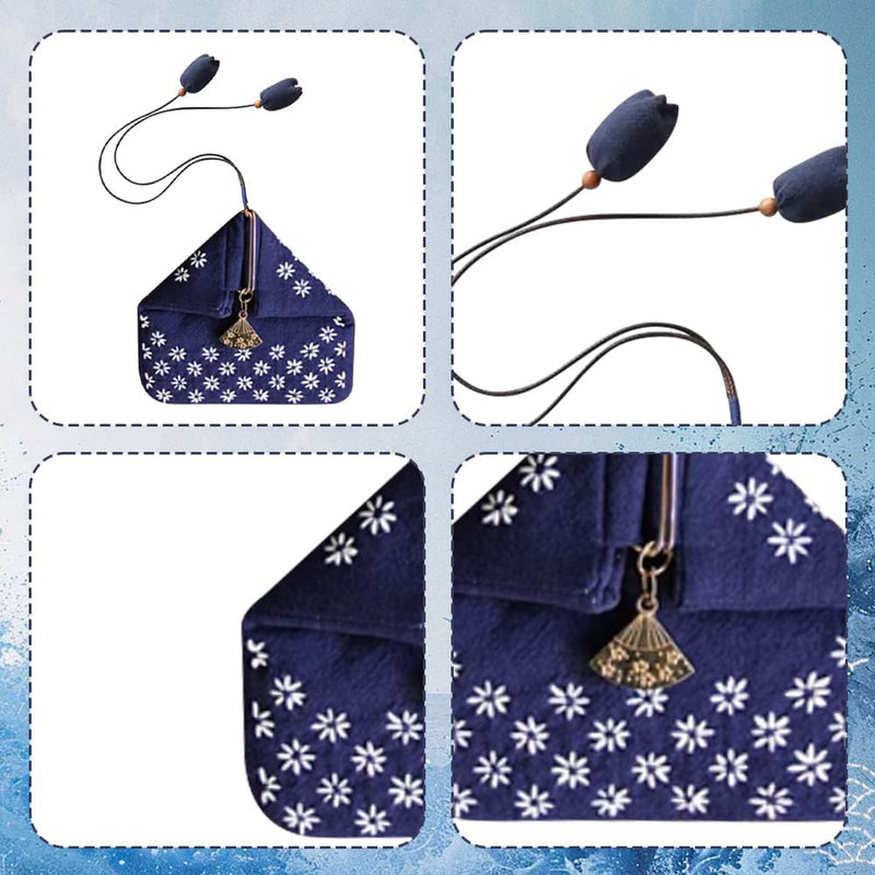 Blossoms Sashiko Coin Purse Sashiko Kit for Beginners Japanese Sashiko Embroidery DIY Kit with Instructions